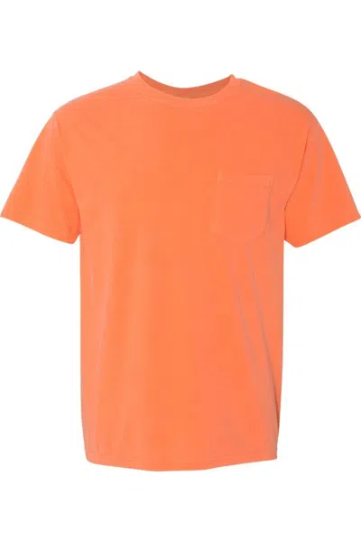 Comfort Colors Garment-dyed Heavyweight Pocket T-shirt In Orange