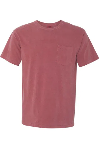 Comfort Colors Garment-dyed Heavyweight Pocket T-shirt In Red