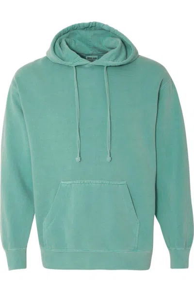 Comfort Colors Garment-dyed Hooded Sweatshirt In Green