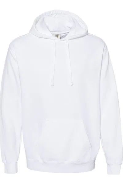 Comfort Colors Garment-dyed Hooded Sweatshirt In White