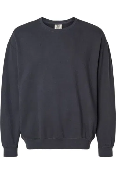 Comfort Colors Garment-dyed Lightweight Fleece Crewneck Sweatshirt In Black