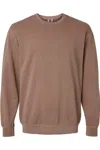Comfort Colors Garment-dyed Lightweight Fleece Crewneck Sweatshirt In Brown