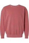 Comfort Colors Garment-dyed Lightweight Fleece Crewneck Sweatshirt In Pink