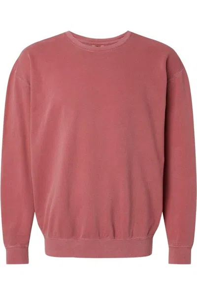Comfort Colors Garment-dyed Lightweight Fleece Crewneck Sweatshirt In Pink