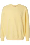 Comfort Colors Garment-dyed Lightweight Fleece Crewneck Sweatshirt In Yellow