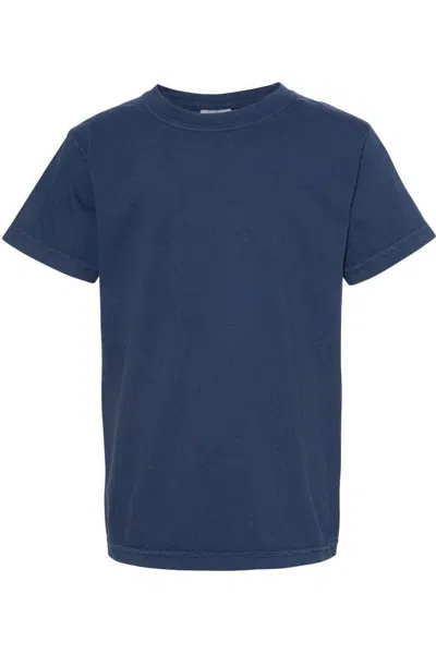 Comfort Colors Kids' Garment-dyed Youth Heavyweight T-shirt In Blue
