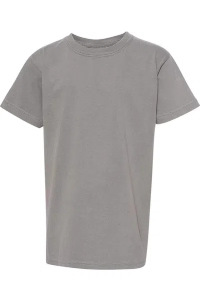 Comfort Colors Kids' Garment-dyed Youth Heavyweight T-shirt In Gray