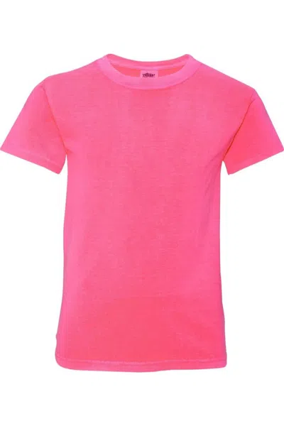 Comfort Colors Kids' Garment-dyed Youth Heavyweight T-shirt In Pink