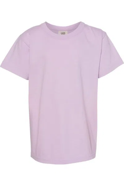 Comfort Colors Kids' Garment-dyed Youth Heavyweight T-shirt In Purple