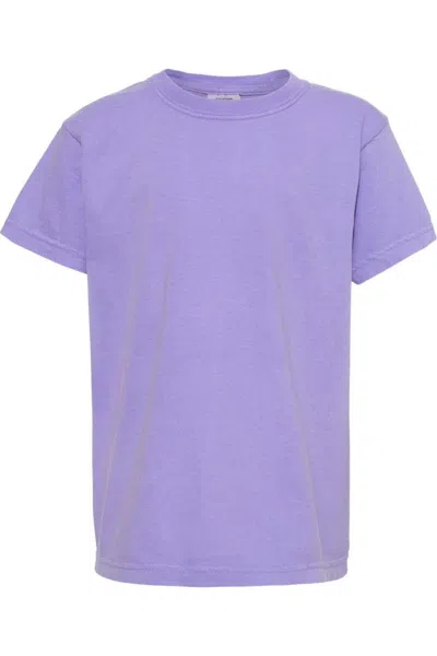 Comfort Colors Kids' Garment-dyed Youth Heavyweight T-shirt In Purple