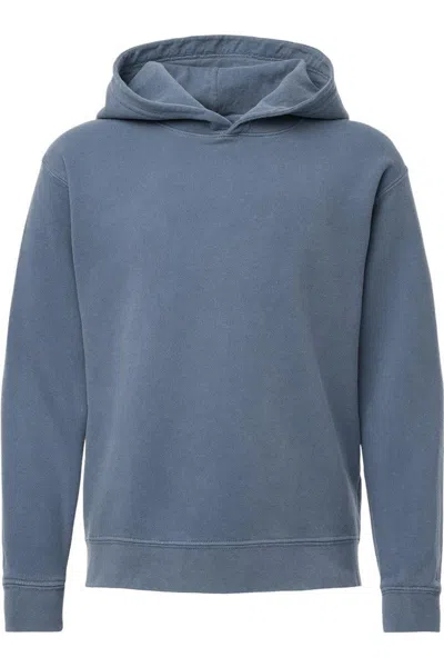 Comfort Colors Kids' Garment-dyed Youth Lightweight Fleece Hooded Sweatshirt In Blue