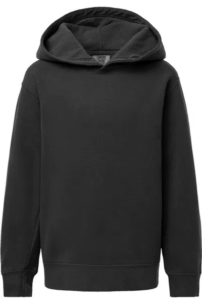 Comfort Colors Kids' Garment-dyed Youth Lightweight Fleece Hooded Sweatshirt In Gray