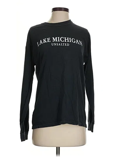 Pre-owned Comfort Colors Long Sleeve T-shirt In Black