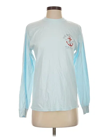 Pre-owned Comfort Colors Long Sleeve T-shirt In Blue