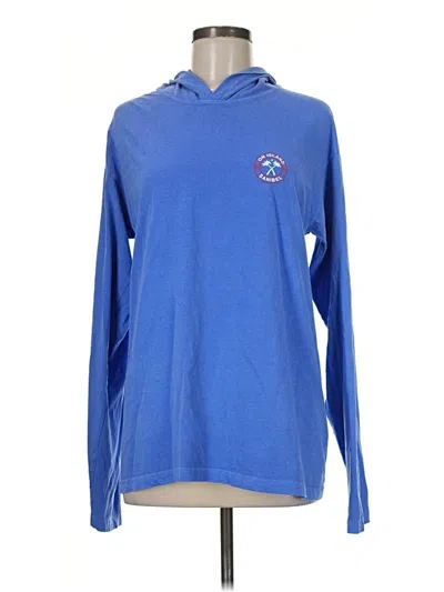 Pre-owned Comfort Colors Long Sleeve T-shirt In Blue