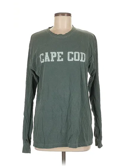 Pre-owned Comfort Colors Long Sleeve T-shirt In Green