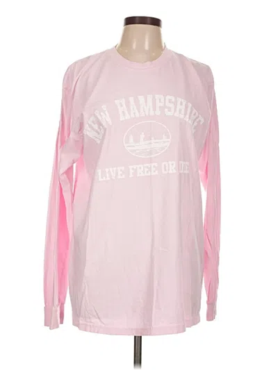 Pre-owned Comfort Colors Long Sleeve T-shirt In Pink