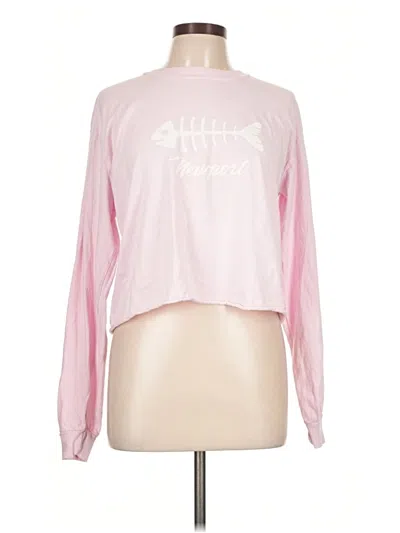Pre-owned Comfort Colors Long Sleeve T-shirt In Pink