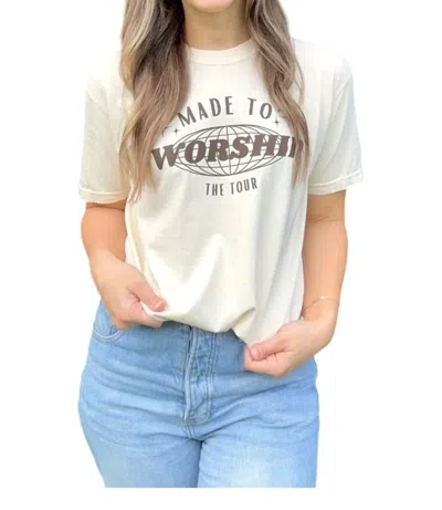 Comfort Colors Made To Worship Tee In White