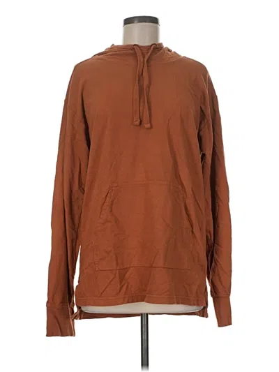 Pre-owned Comfort Colors Pullover Hoodie In Brown