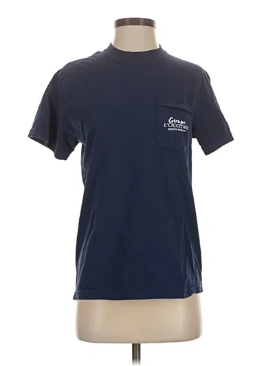 Pre-owned Comfort Colors Short Sleeve Top Blue Crew Neck Tops