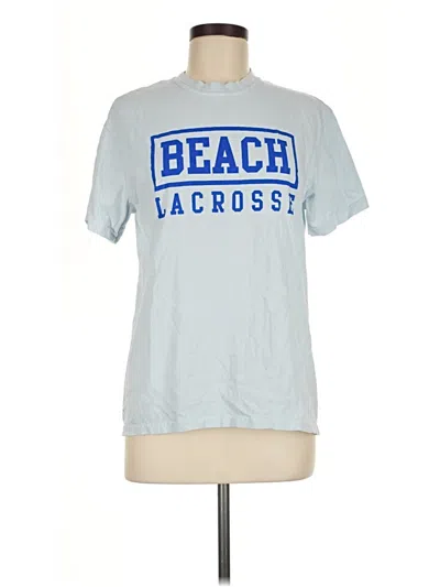 Pre-owned Comfort Colors Short Sleeve Top Blue Crew Neck Tops