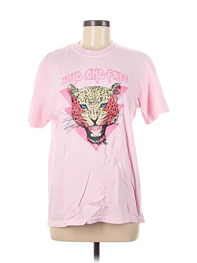 Pre-owned Comfort Colors Short Sleeve Top Pink Crew Neck Tops