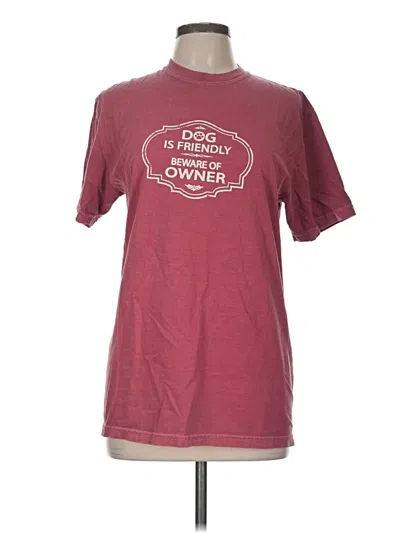 Pre-owned Comfort Colors Short Sleeve T-shirt In Burgundy
