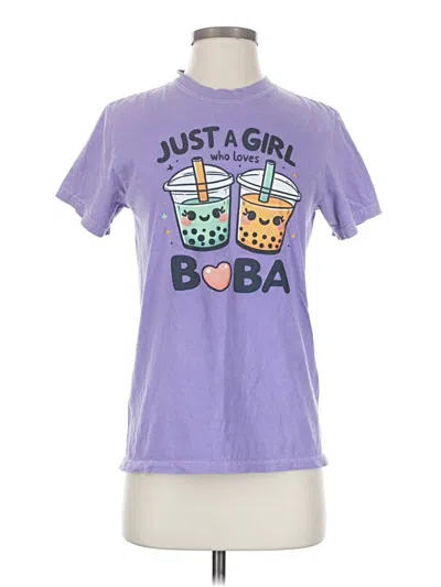Pre-owned Comfort Colors Short Sleeve T-shirt In Purple