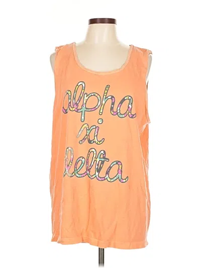 Pre-owned Comfort Colors Sleeveless T-shirt In Orange