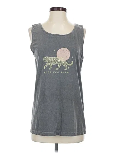 Pre-owned Comfort Colors Sleeveless T-shirt In Gray