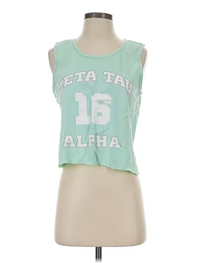 Pre-owned Comfort Colors Sleeveless T-shirt In Green