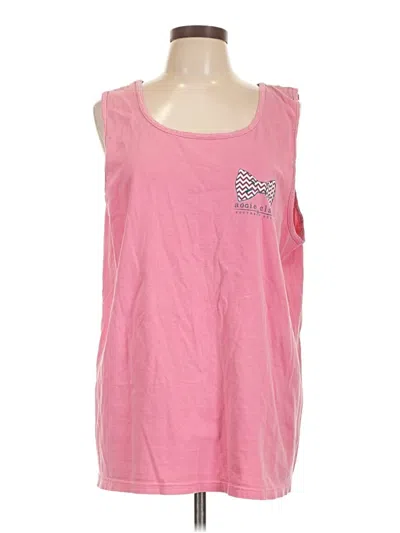 Pre-owned Comfort Colors Sleeveless T-shirt In Pink