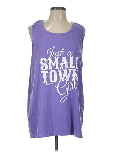 Pre-owned Comfort Colors Sleeveless T-shirt In Purple