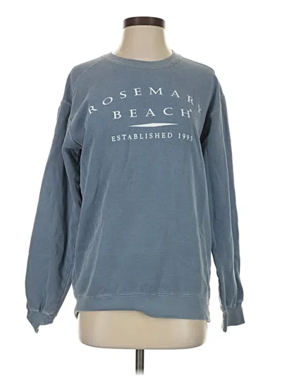 Pre-owned Comfort Colors Sweatshirt In Blue