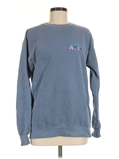 Pre-owned Comfort Colors Sweatshirt In Blue