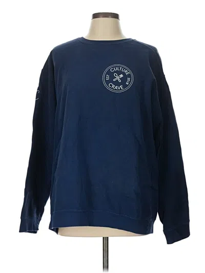 Pre-owned Comfort Colors Sweatshirt In Blue