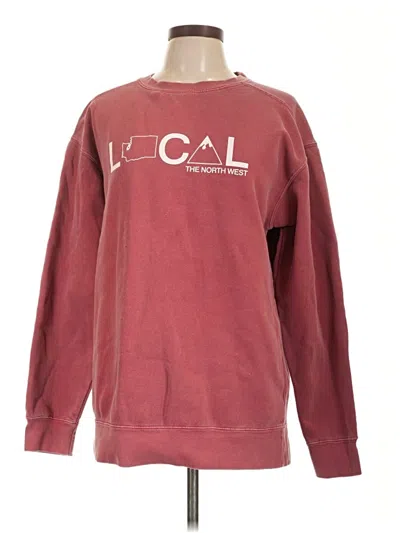 Pre-owned Comfort Colors Sweatshirt In Burgundy