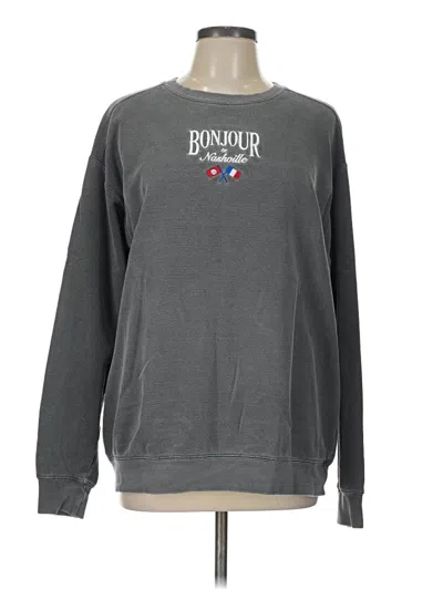 Pre-owned Comfort Colors Sweatshirt In Gray