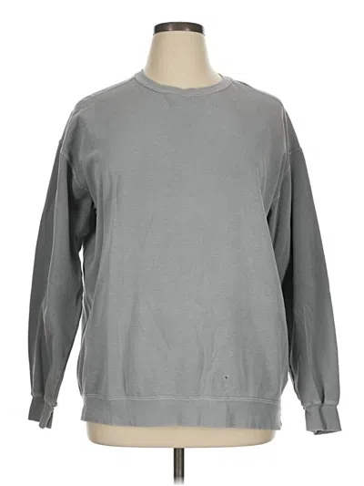 Pre-owned Comfort Colors Sweatshirt In Gray