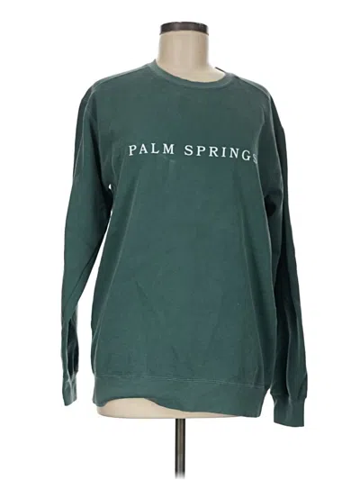Pre-owned Comfort Colors Sweatshirt In Green