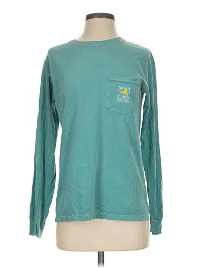 Pre-owned Comfort Colors Sweatshirt In Teal