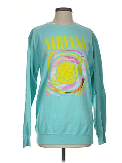 Pre-owned Comfort Colors Sweatshirt In Teal