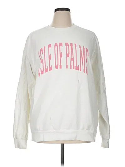 Pre-owned Comfort Colors Sweatshirt In White