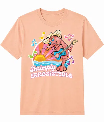 Comfort Colors Women's Shrimply Irresistible Shrimp Tee In Peach In Multi