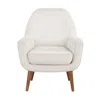 Comfort Pointe Accera Mid-century Sea Oat Velvet Arm Chair
