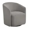 Comfort Pointe Amhurst Grey Swivel Barrel Chair In Gray