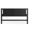 Comfort Pointe Amilly Solid Wood King Headboard With Horizontal Scoring In Black