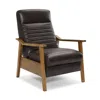 Comfort Pointe Arthur Wood Arm Push Back Recliner - Burnished Brown