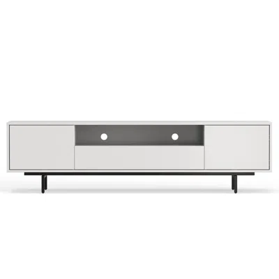 Comfort Pointe Avichi White Laminate 3 Door Tv Console